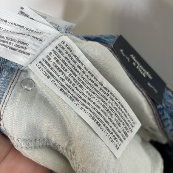 Abercrombie & Fitch The Loose Short Curve Love High Rise Women’s 34 Blue Jean - Picture 10 of 10